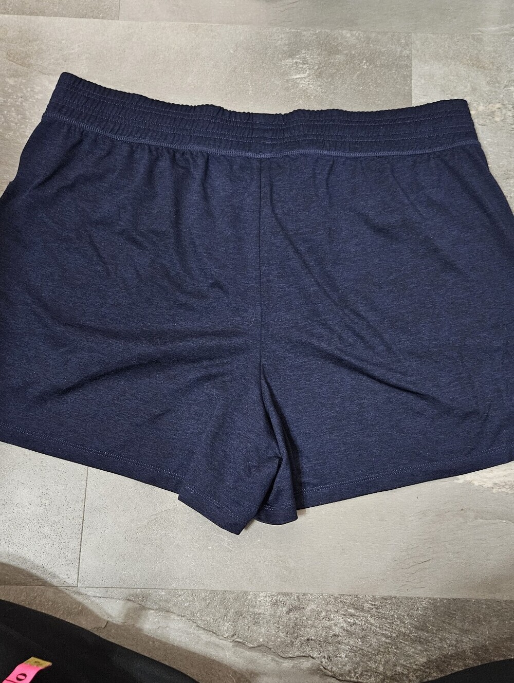 Gap Fit "Brushed Tech Jersey" Athletic Shorts. High Rise. Blue / black. XL, 4". - Picture 2 of 8